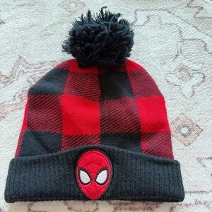 Spiderman 2T-5T Black and red Beanie with Logo Patch